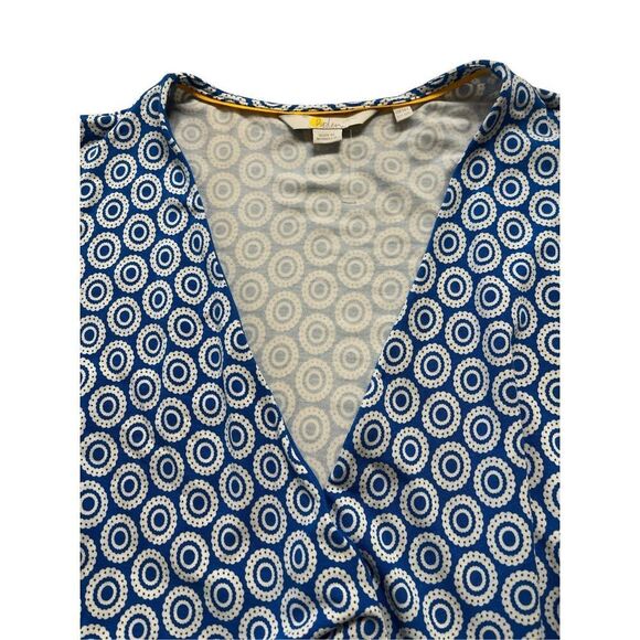 Boden wrap dress blue & white US sz 10L - Picture 3 of 4